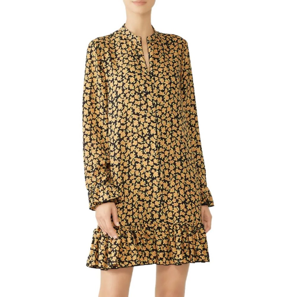 Scotch & Soda Yellow Floral Shift Dress (S)